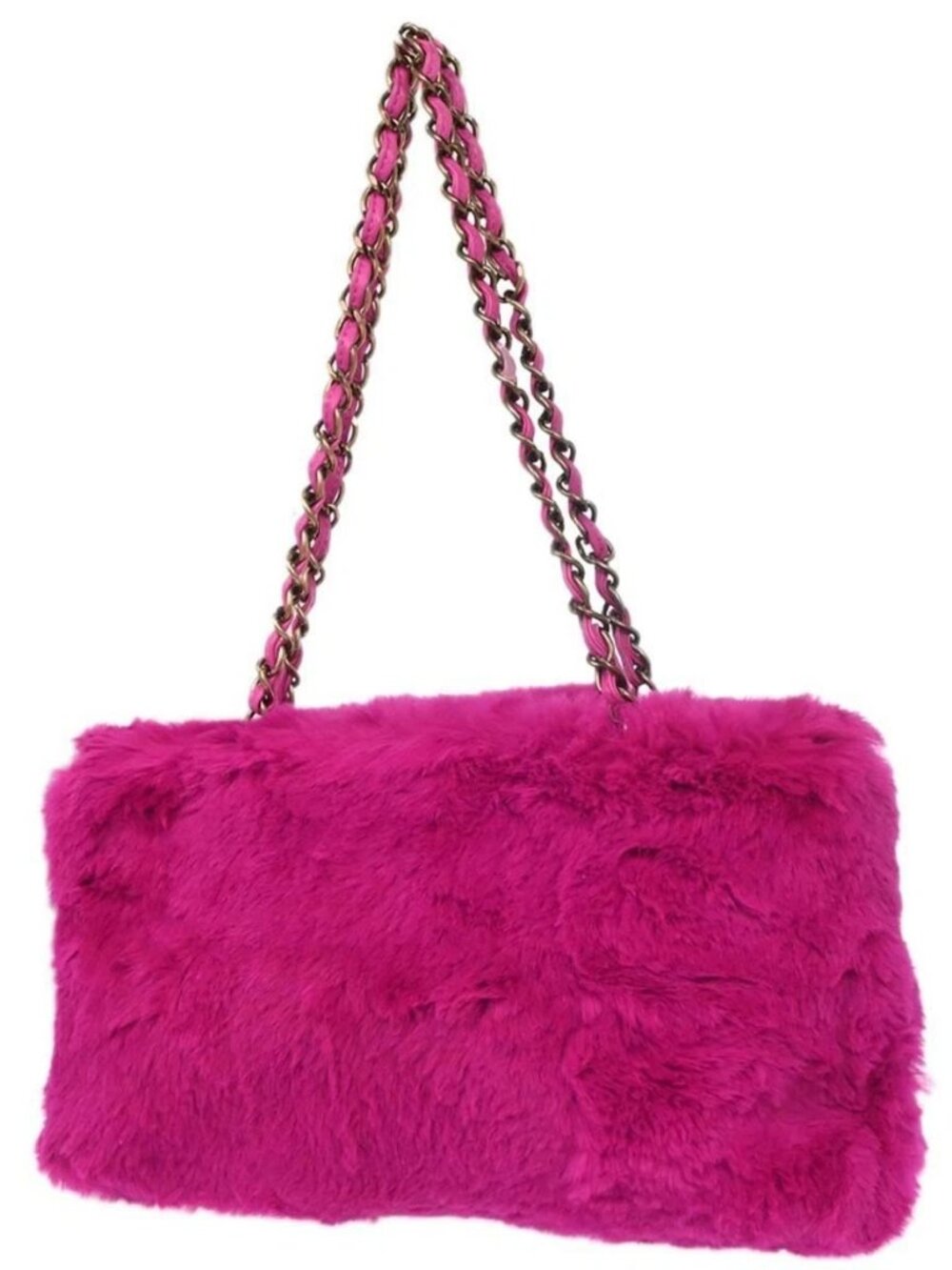 Chanel Pink Rabbit Fur Tote Handbag - Picture 2 of 16